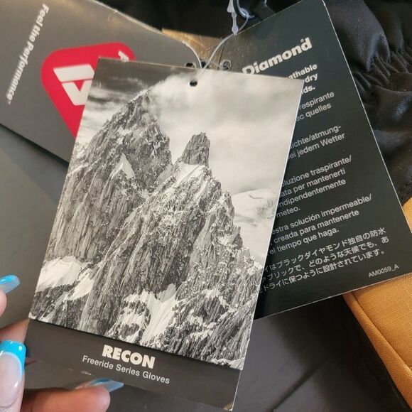 Black Diamond Recon Men's Pertex Shield Gauntlet Cuff Winter Gloves Size XS - Picture 8 of 11